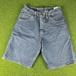 Wrangler NWT Mens Blue Dark Stone Denim Relaxed Fit 5-Pocket Jeans Shorts Sz 30